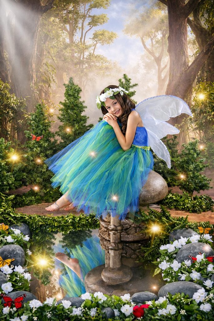 little girl fairy photographer